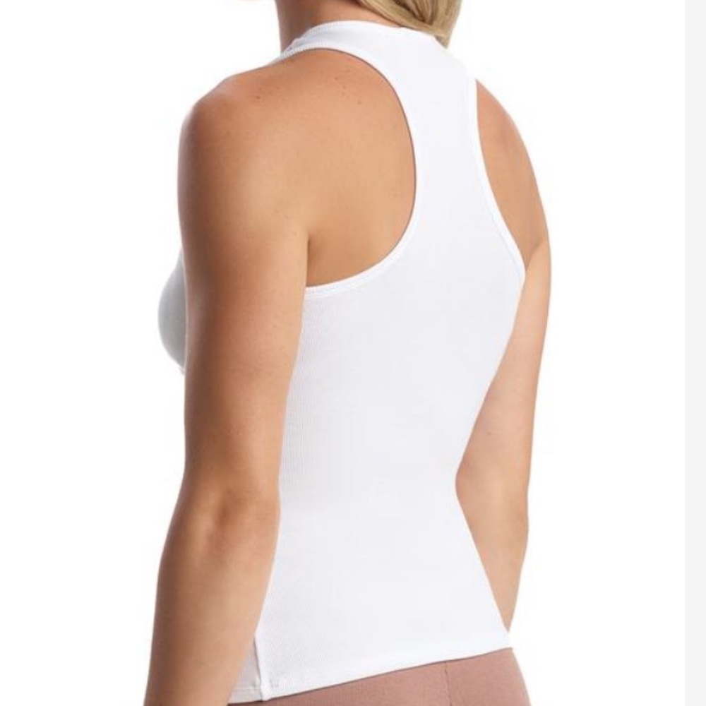 Commando Luxury Rib Tank White - Picture 2 of 9